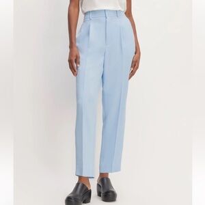 Everlane baby blue trouser dress pants JAPANESE GOWEAVE WAY-HIGH tapered 6 new